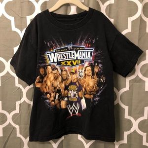 WWE WrestleMania Atlanta XXVII 2011 Double Sided T-Shirt Youth 10-12